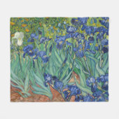 Irises van Van Gogh Fleece Deken (Voorkant (Horizontaal))