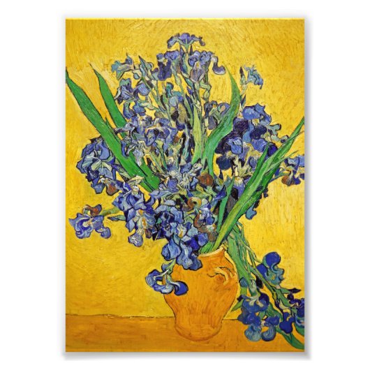 Irises van Van Gogh Foto Afdruk (Voorkant)