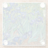 Irises van Van Gogh Glazen Onderzetter (Achterkant)