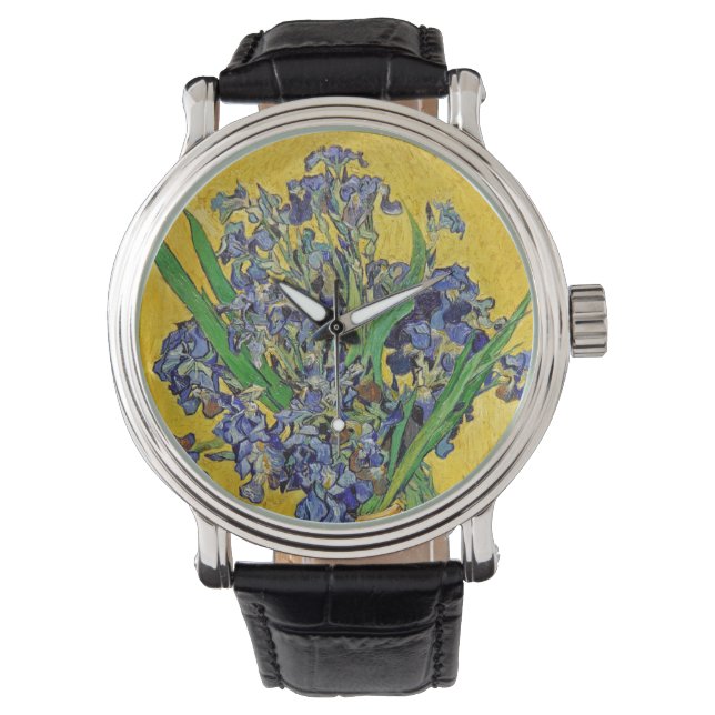 Irises van Van Gogh Horloge (Voorkant)