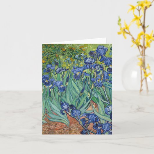 Irises van Van Gogh Kaart (Gele Bloem)