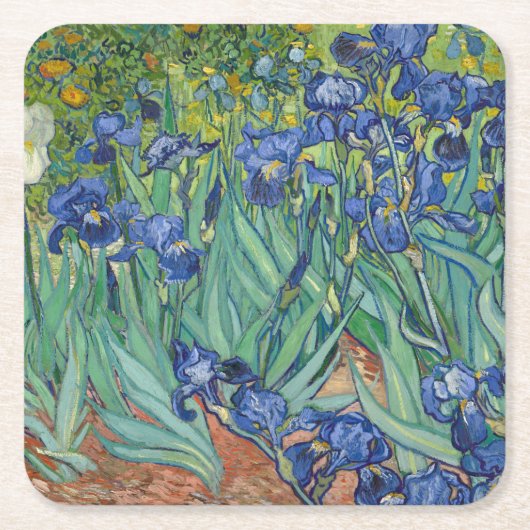 Irises van Van Gogh Kartonnen Onderzetters (Voorkant)