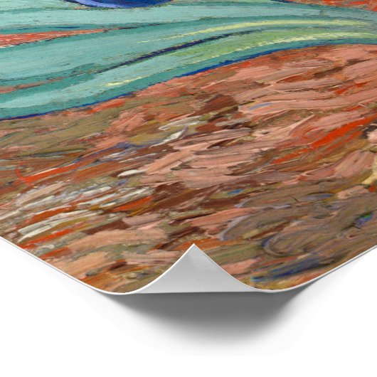 Irises van Van Gogh Poster (Hoek)