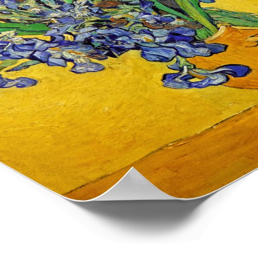 Irises van Van Gogh Poster (Hoek)