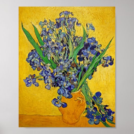 Irises van Van Gogh Poster (Voorkant)