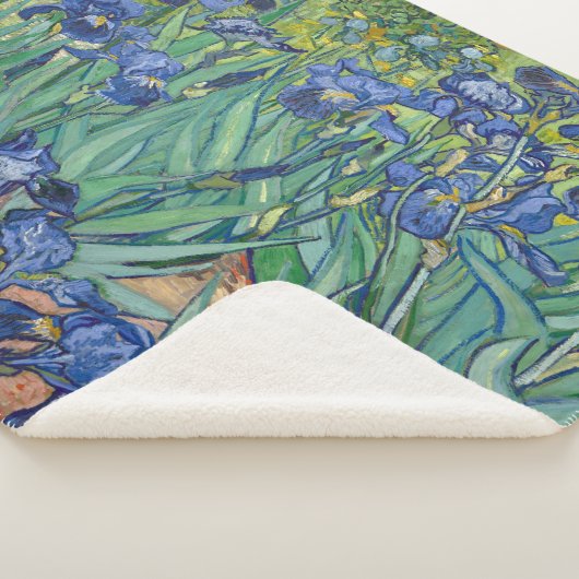 Irises van Van Gogh Sherpa Deken (3/4)