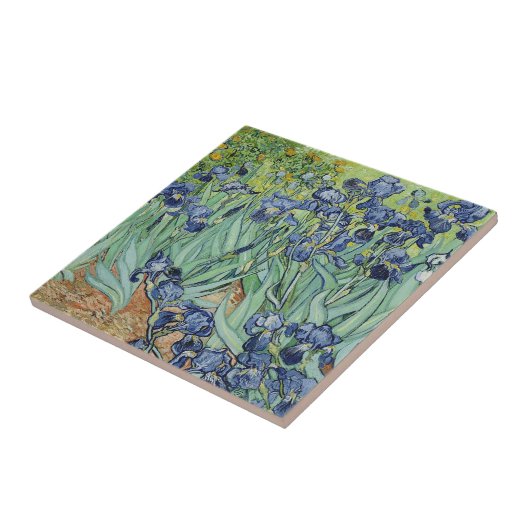 Irises van Van Gogh Tegeltje (Zijkant)