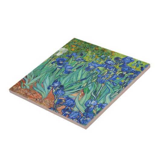 Irises van Van Gogh Tegeltje (Zijkant)