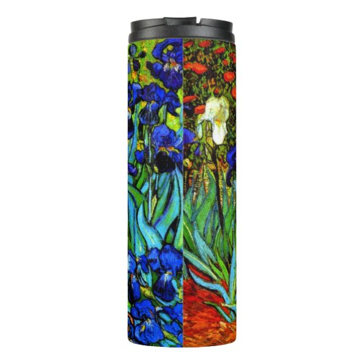 Irises van Van Gogh Thermosbeker (Achterkant)