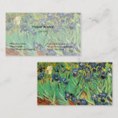 Irises van Van Gogh Visitekaartje (Voorkant / Achterkant)
