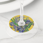 Irises van Van Gogh Wijnglaslabel (Dichtbij)