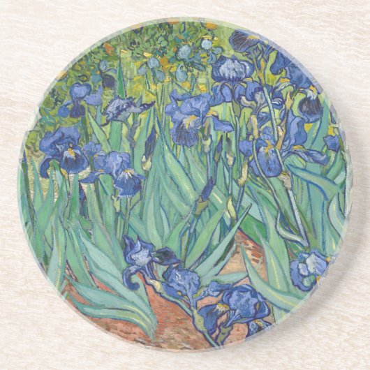 Irises van Van Gogh Zandsteen Onderzetter (Voorkant)