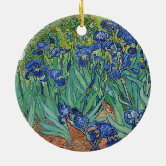 Irises van Vincent Van Gogh 1889 Keramisch Ornament (Achterkant)