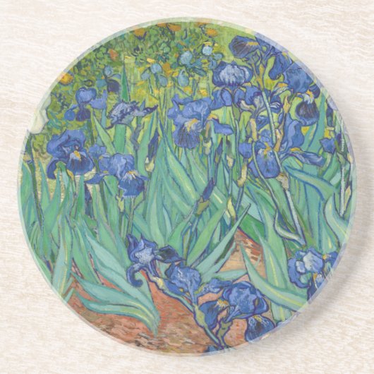Irises van Vincent Van Gogh 1889 Zandsteen Onderzetter (Voorkant)