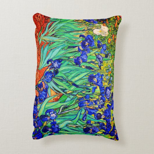 Irises van Vincent Van Gogh Accent Kussen (Achterkant (Verticaal))