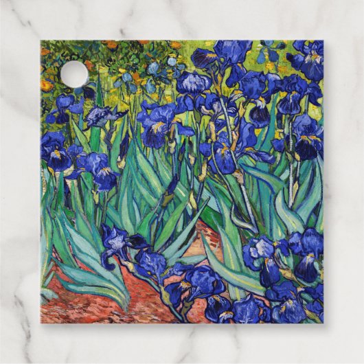 Irises van Vincent van Gogh Bedankjes Labels (Voorkant)