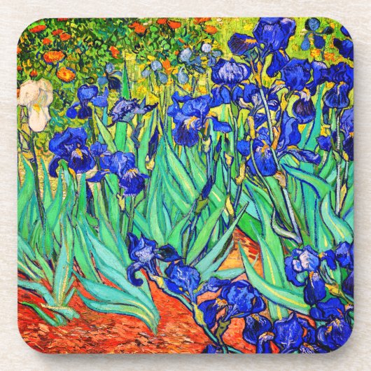 Irises van Vincent Van Gogh Bier Onderzetter (Voorkant)