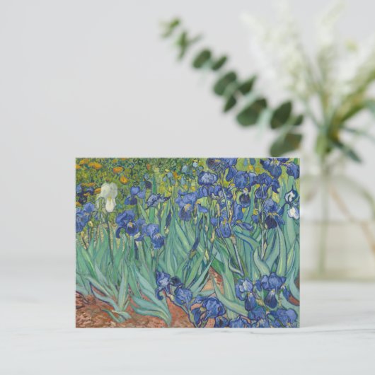 Irises van Vincent Van Gogh Briefkaart (Staand voorkant)