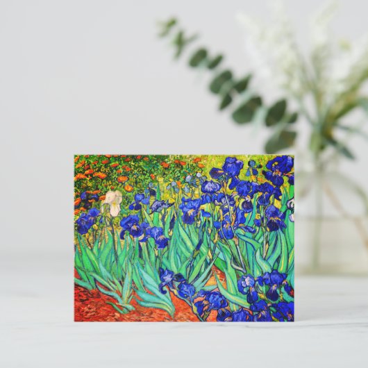 Irises van Vincent Van Gogh Briefkaart (Staand voorkant)