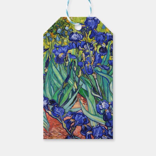Irises van Vincent van Gogh Cadeaulabel (Voorkant)
