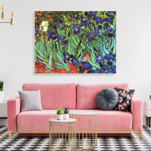Irises van Vincent van Gogh Canvas Afdruk (Insitu (Woonkamer))