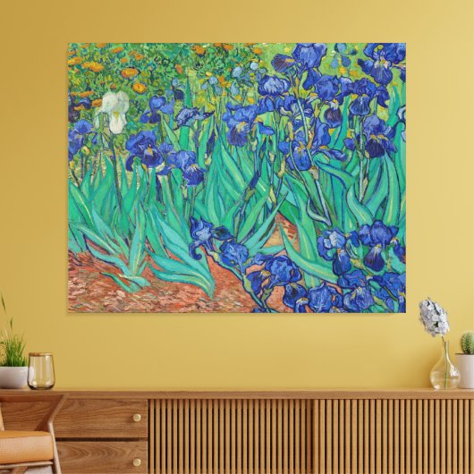 Irises van Vincent Van Gogh Canvas Afdruk (Insitu (Woonkamer))