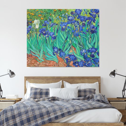 Irises van Vincent Van Gogh Canvas Afdruk (Insitu (Slaapkamer))