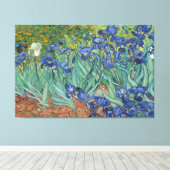 Irises van Vincent van Gogh Canvas Afdruk (Insitu (Houten vloer))