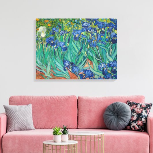 Irises van Vincent van Gogh Canvas Afdruk (Insitu (Woonkamer))