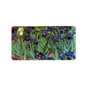 Irises van Vincent van Gogh Etiket (Voorkant)