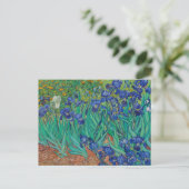 Irises van Vincent Van Gogh Feestdagenkaart (Staand voorkant)