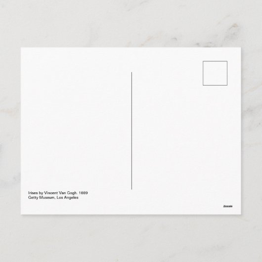 Irises van Vincent Van Gogh Feestdagenkaart (Achterkant)