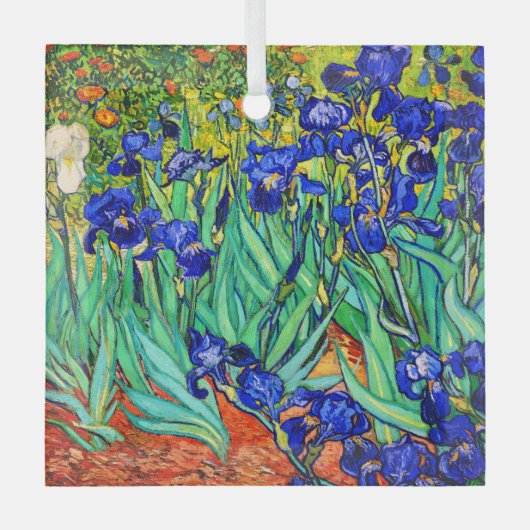 Irises van Vincent Van Gogh Glas Ornament (Voorkant)