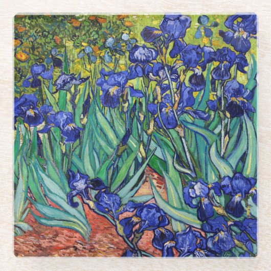 Irises van Vincent van Gogh Glazen Onderzetter (Voorkant)