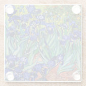 Irises van Vincent van Gogh Glazen Onderzetter (Achterkant)