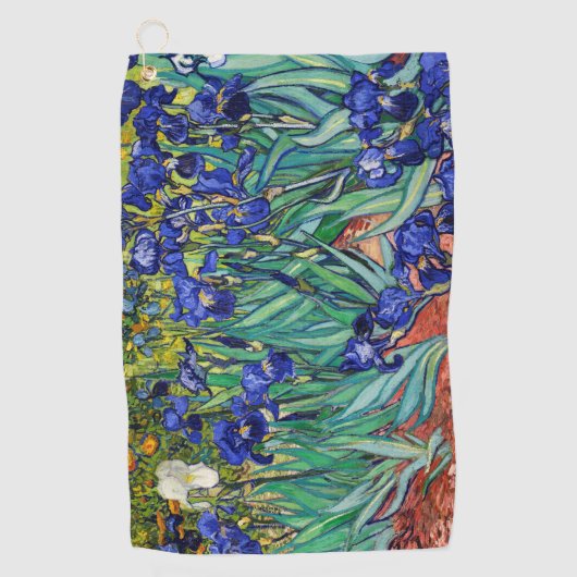 Irises van Vincent van Gogh Golfhanddoek (Voorkant)