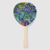 Irises van Vincent van Gogh Handwaaier (Achterkant)