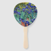 Irises van Vincent van Gogh Handwaaier (Voorkant)