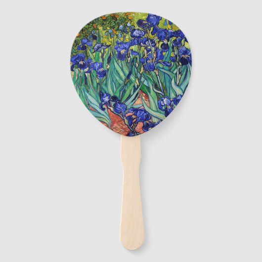 Irises van Vincent van Gogh Handwaaier (Voorkant)