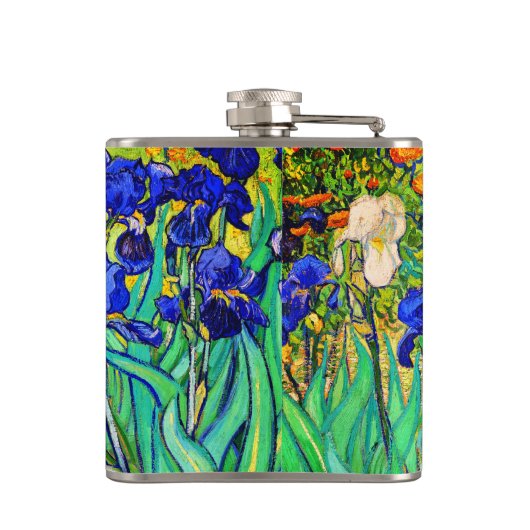 Irises van Vincent Van Gogh Heupfles (Achterkant)