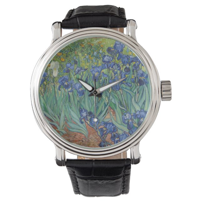 Irises van Vincent Van Gogh Horloge (Voorkant)