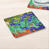 Irises van Vincent Van Gogh Kartonnen Onderzetters (Schuin)