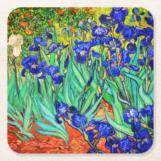 Irises van Vincent Van Gogh Kartonnen Onderzetters (Voorkant)