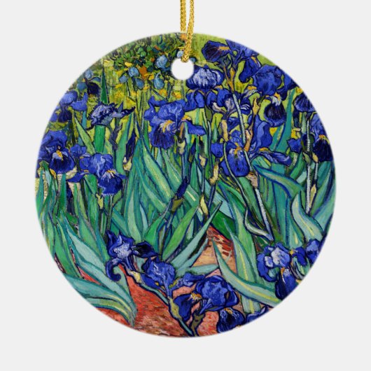 Irises van Vincent van Gogh Keramisch Ornament (Voorkant)