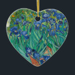 Irises van Vincent van Gogh Keramisch Ornament<br><div class="desc">In mei 1889 koos Vincent van Gogh, na episodes van zelfverminking en ziekenhuisopname, ervoor om asiel aan te vragen in Saint-Rémy, Frankrijk. In het laatste jaar voor zijn dood creëerde hij bijna 130 schilderijen. In de eerste week begon hij met Irises, die vanuit de natuur in de tuin van het...</div>