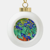 Irises van Vincent Van Gogh Keramische Bal Ornament (Voorkant)