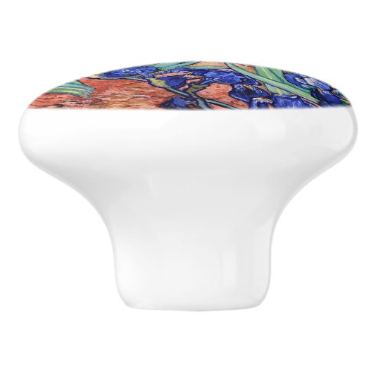 Irises van Vincent van Gogh Keramische Knop (Zijkant)