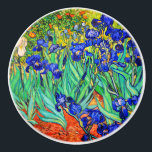 Irises van Vincent Van Gogh Keramische Knop<br><div class="desc">Vincent Van Gogh Iopen . Het schilderij dat hij in 1889 in Saint-Paul-de-Mausole Asiel in Saint-Rémy-de-Provence in Frankrijk heeft gemaakt, is in 1889 getekend. Het is een oliefilter. Dit mooie kunstschilderij toont een gebied van irisbloem-planten. Vincent Van Gogh was een beroemde kunstenaar. Hij was een nederlandse post-impressionistische schilder. Dit schilderij...</div>