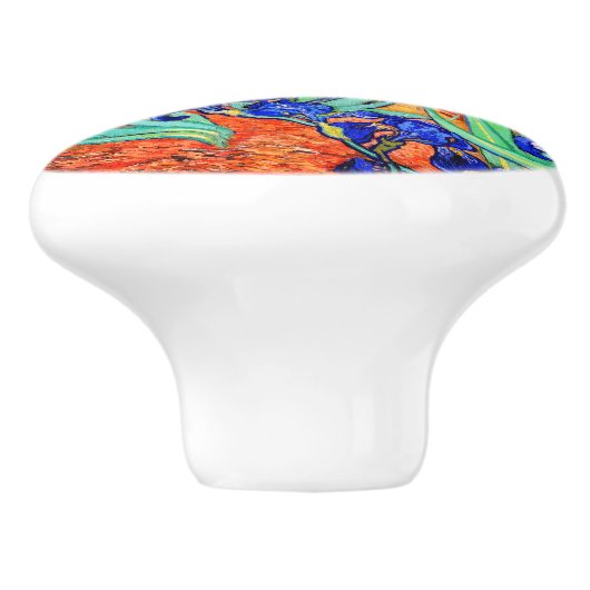 Irises van Vincent Van Gogh Keramische Knop (Zijkant)