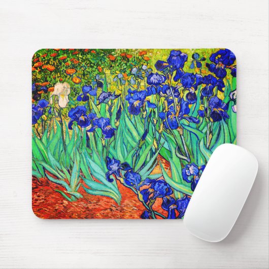 Irises van Vincent Van Gogh Muismat (Met muis)